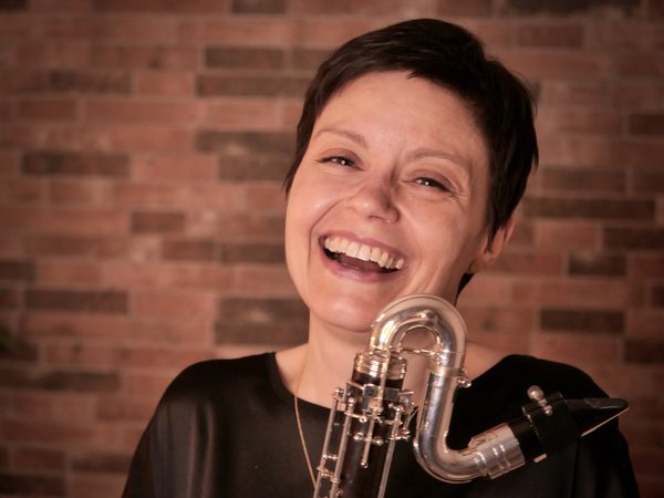 Dr. Ramona Busch mit ihrer Klarinette